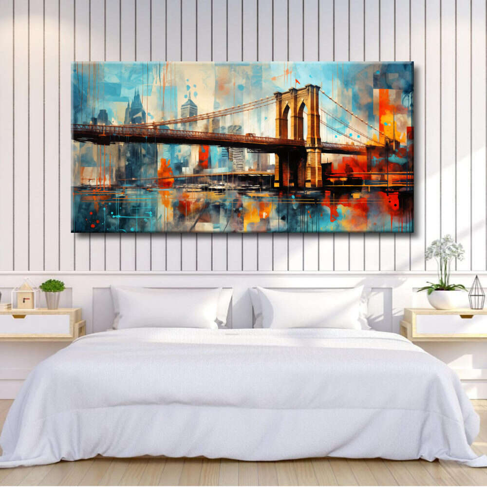 Cuadro skyline Nueva York Puente Brooklyn