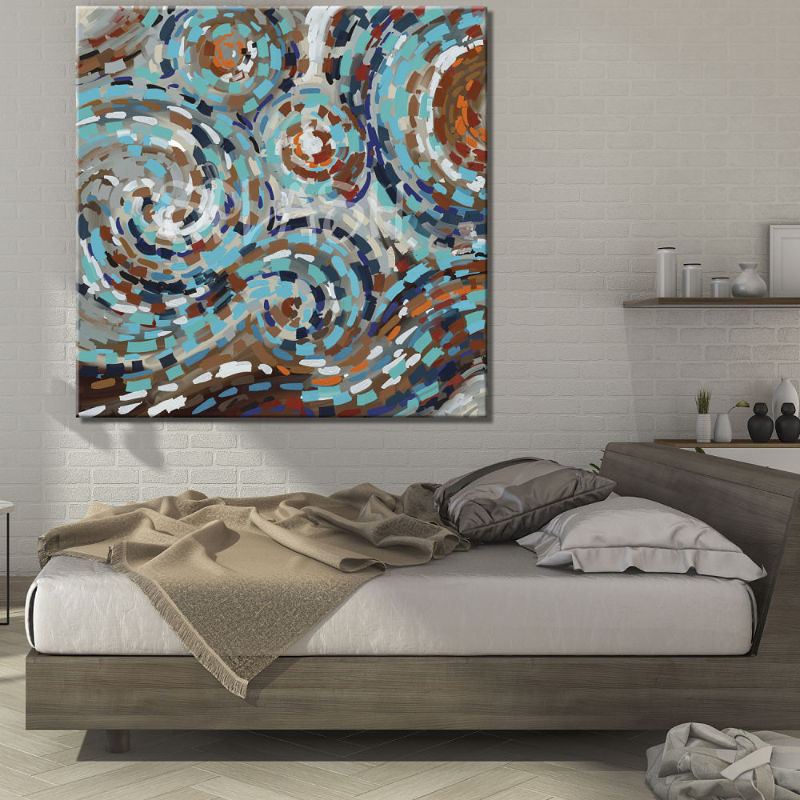 Abstracto azul turquesa con ondulaciones