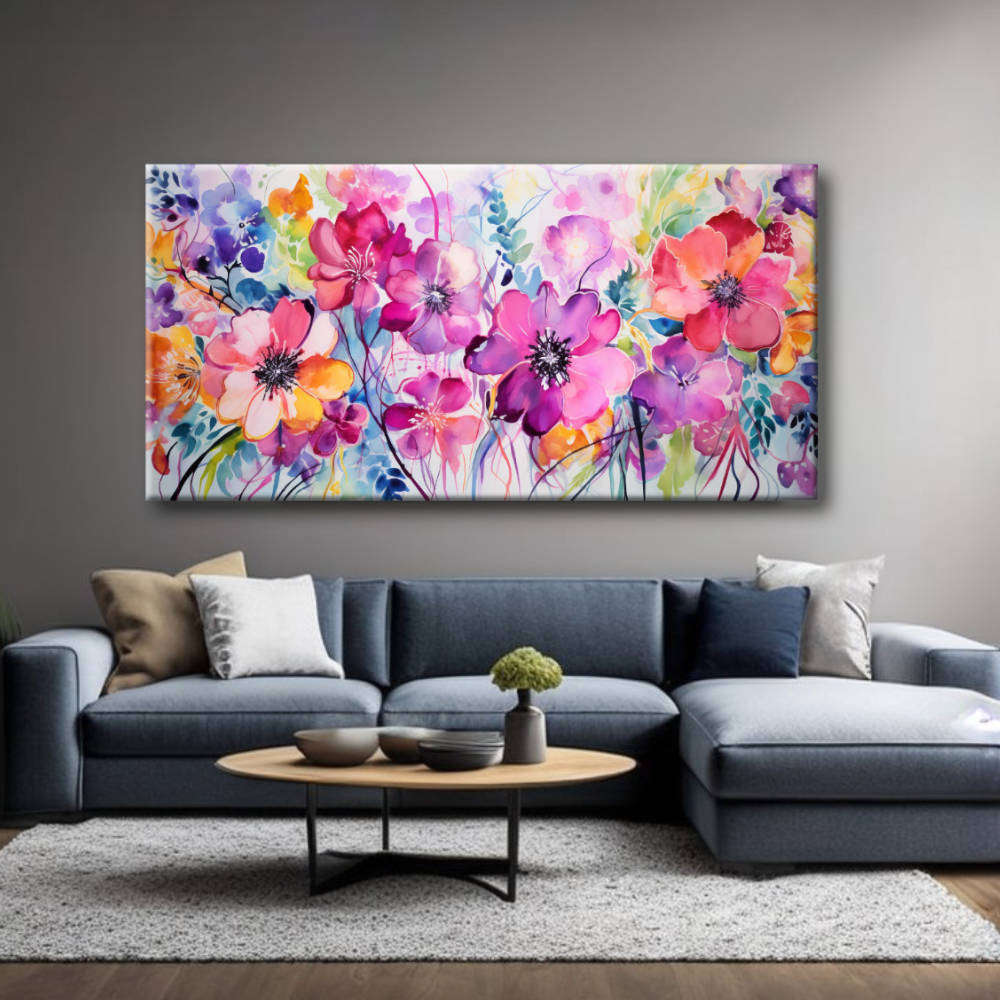 Campo de flores de colores