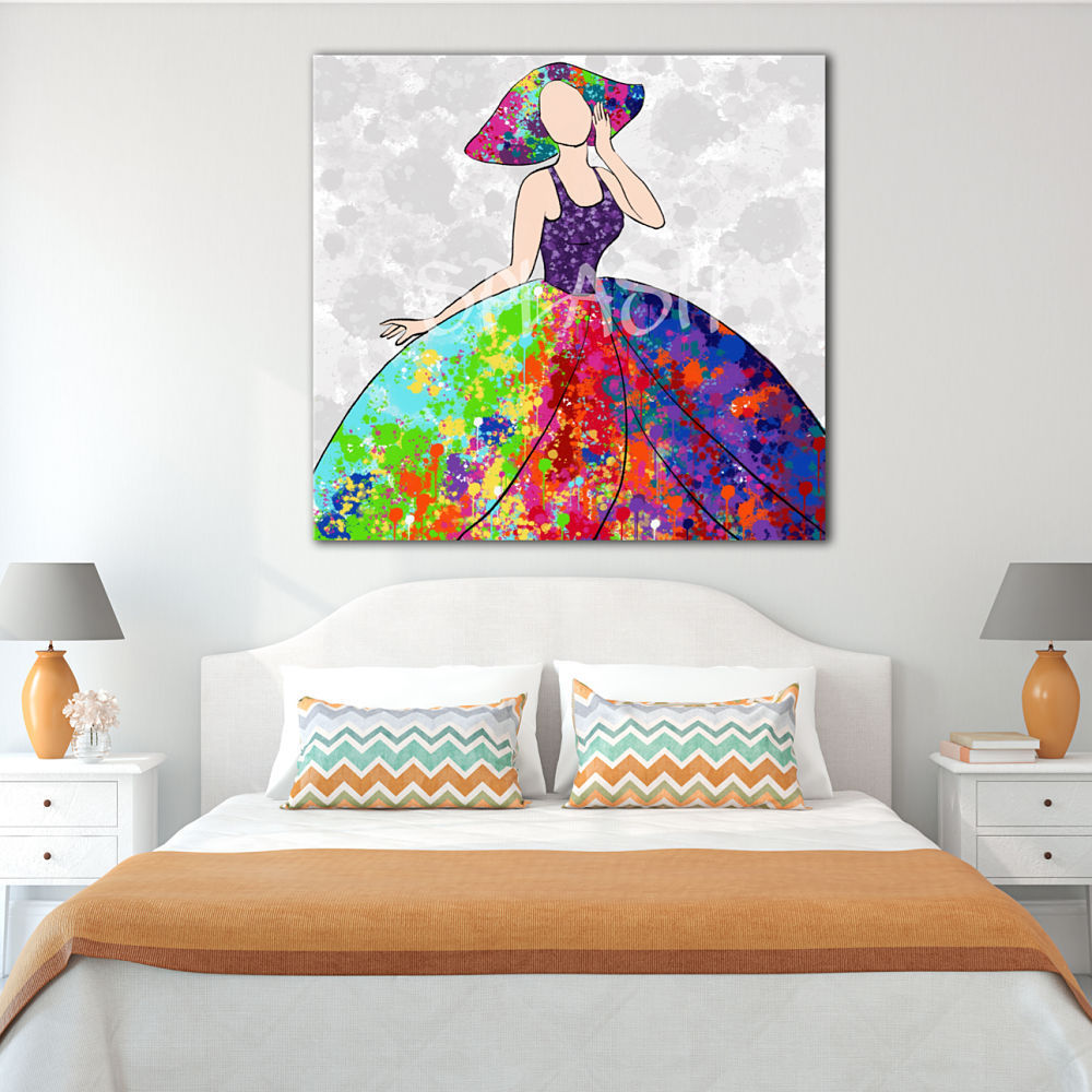 Cuadro de Menina salpicada de colores