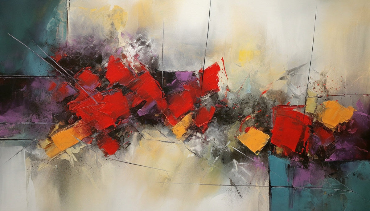 Cuadro Abstracto en Tonos Cálidos - la obra