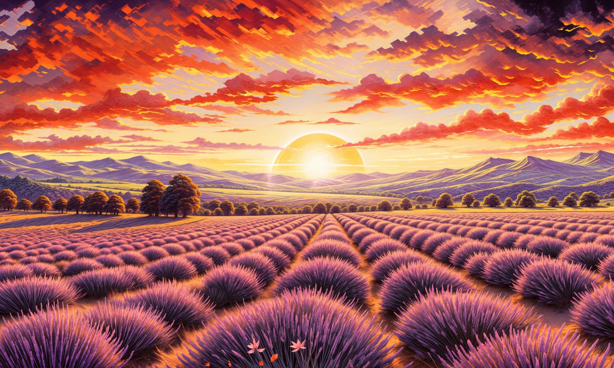 Cuadro de Paisaje Atardecer Campestre - la obra