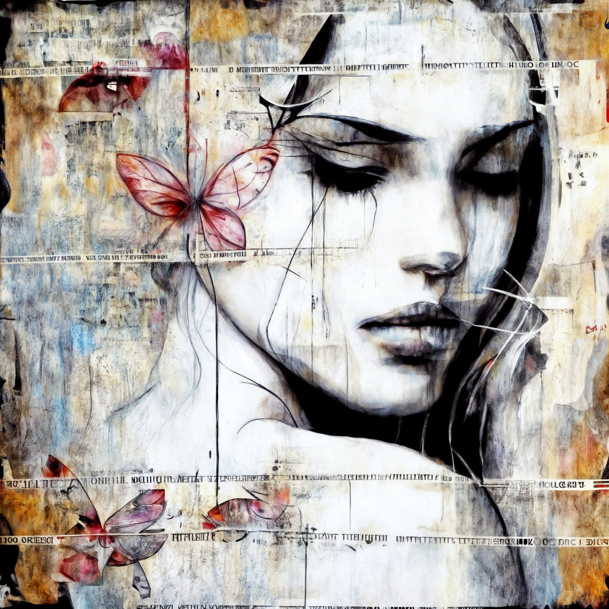 Cuadro Mujer Figuración Abstracta - la obra