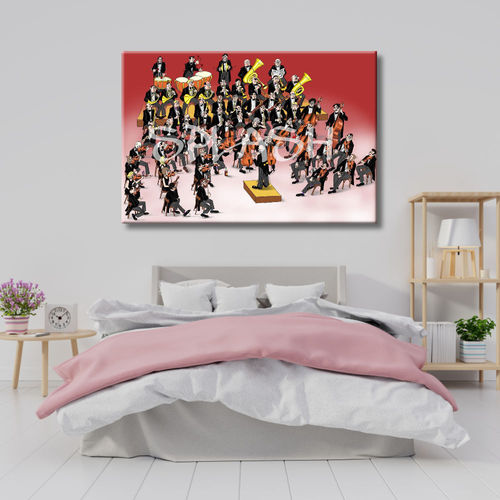 Comic of musical orchestra Painting