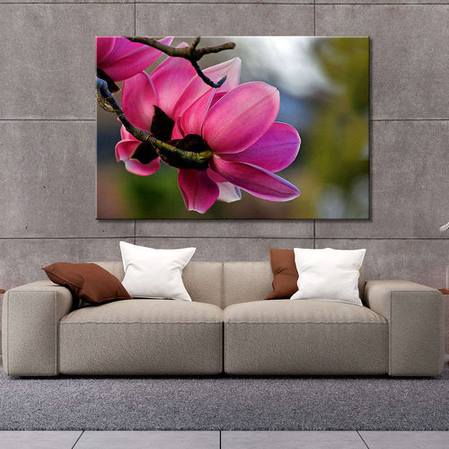 Pink orchid flower picture printed