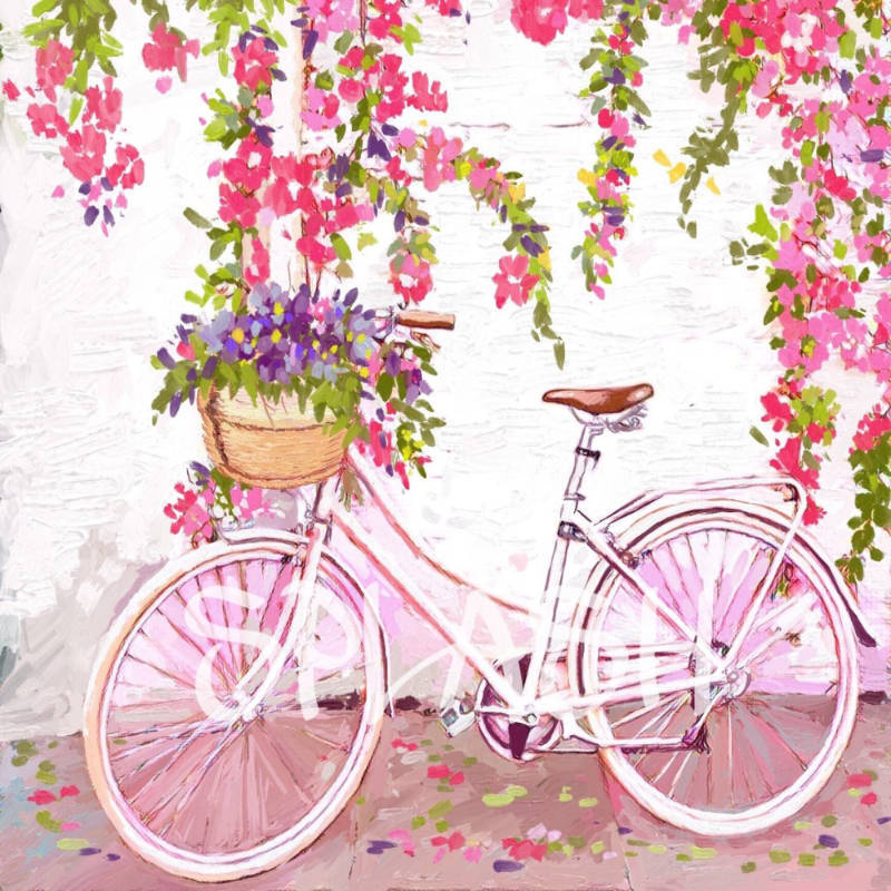 Bicicleta Vintage en rosa|Cuadros Splash