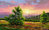 Landscape Painting Sunrise Country