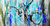 Cuadro abstracto Danza Azules turquesa