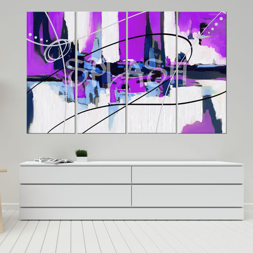 Mauve Abstract equilibrium painting