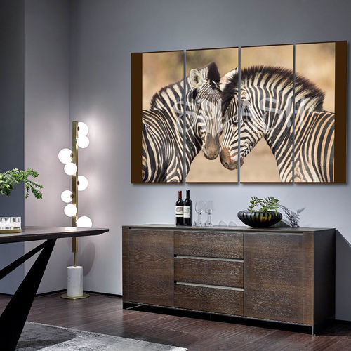 Multiple ethnic painting of Zebras