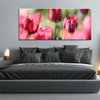 Flowers with red tulips painting