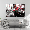Abstract painting Traffic in black and red