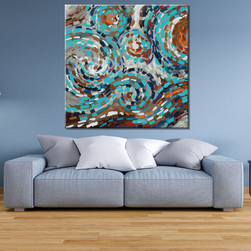 Turquoise blue abstract with undulations