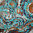 Abstracto azul turquesa con ondulaciones