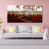 Landscape Painting in red and ocher