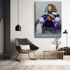 Modern purple and white Menina Painting