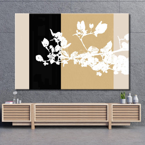 Painting of abstract flowers in sepia