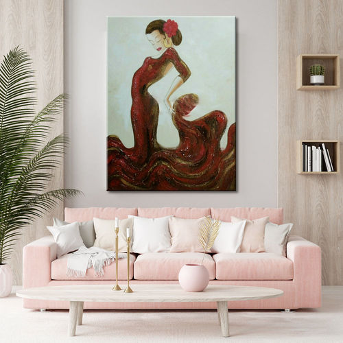 Red flamenco dancer in red