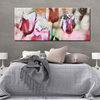 Picture of flowers printed magenta tulips