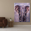 Elephant Painting in ocher tones