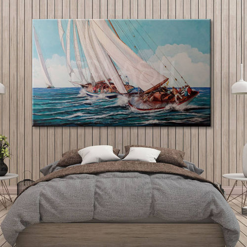 Marina Painting with sailboats