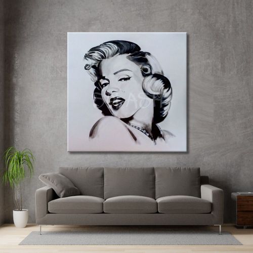 Cuadro pop de Marilyn blanco y negro