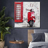 Vespa Painting with cabin