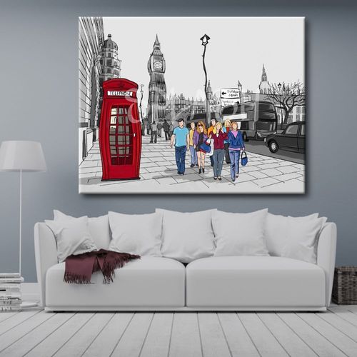 London Comic Painting with Big Ben