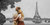 Pareja abrazada mirando Torre Eiffel