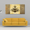 Ochre and gold classic lamp painting