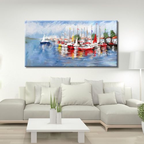 Marine Painting with fishing boats