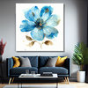 Large flower with blue petals Splash Painting