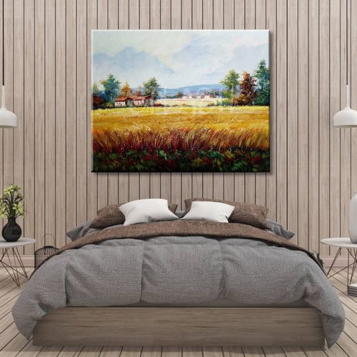 Trigal Rural Landscape Painting and Casitas