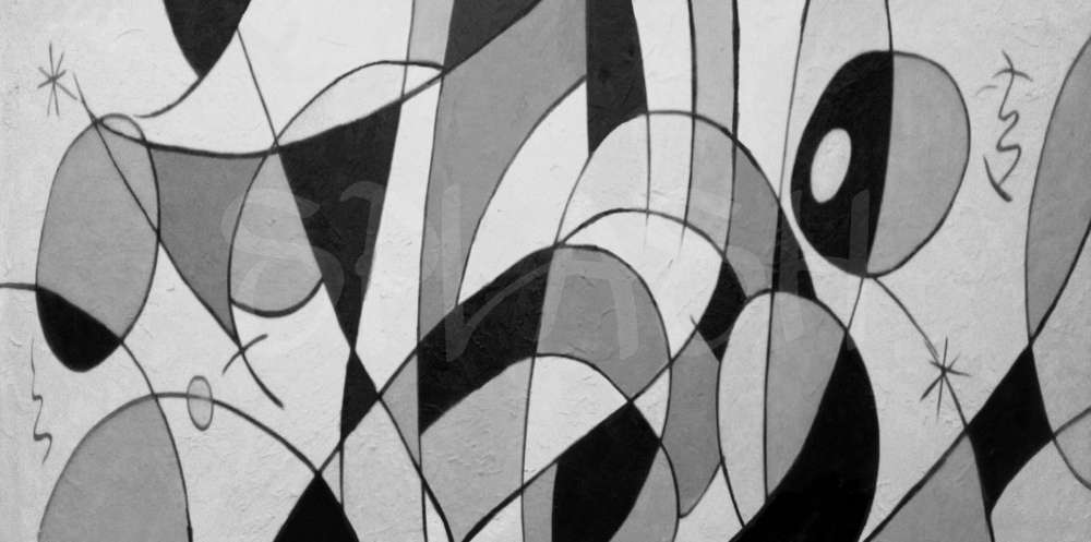 Cuadro Abstracto en blanco y negro|Cuadros Splash