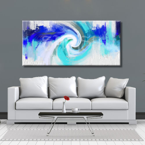 Blue and turquoise painting