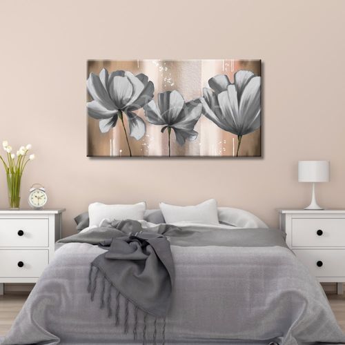 Gray and Gray Big Flores Painting