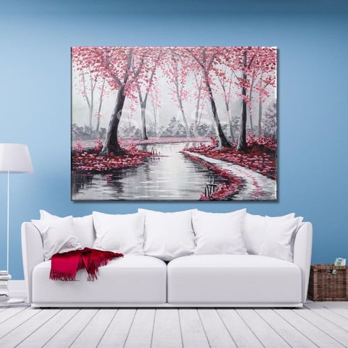 Landscape Painting Rosas and River