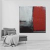 Red and gray partition Painting