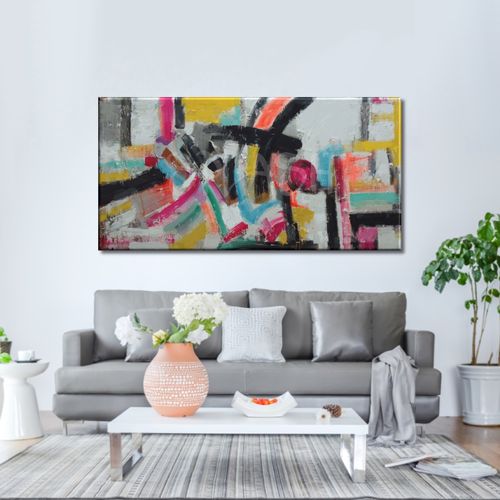 ALIGNED COLORS ABSTRACT Painting