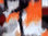 Abstract composition in orange and gray
