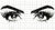 Cuadro pop art ojos en blanco y negro