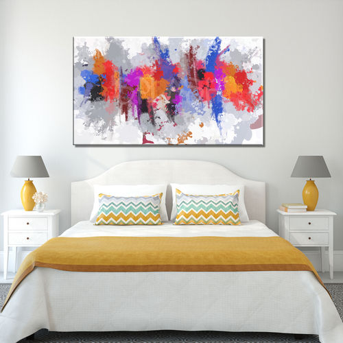 Printed colorful abstract composition