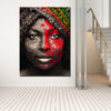 African woman figure in red