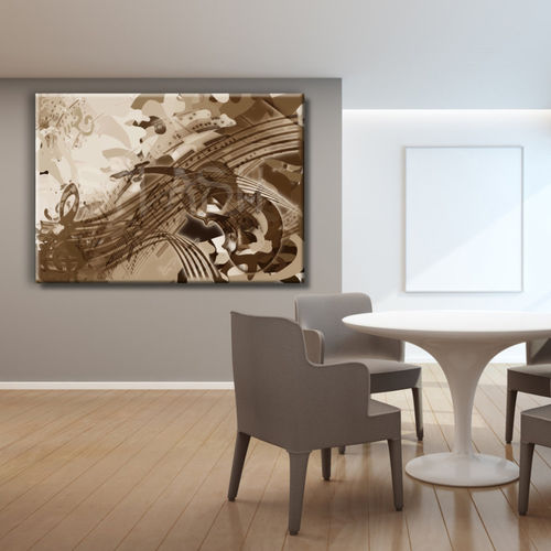 Abstract Painting with Violin in Sepia