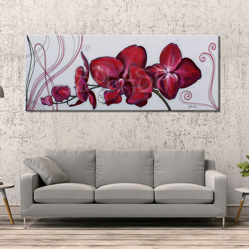 Red orchid Painting