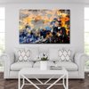 Abstract painting urban scene