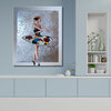 Ballerina Painting with abstract and silver