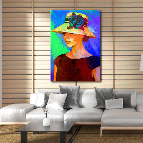 Women's impressionist picture with a hat