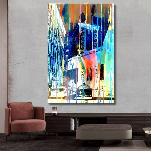 Abstract painting of New York Manhattan