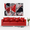 Striped geometric abstract painting